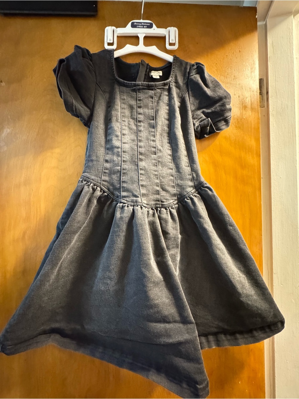Habitual Girls' Black Puff Sleeve Casual Dress